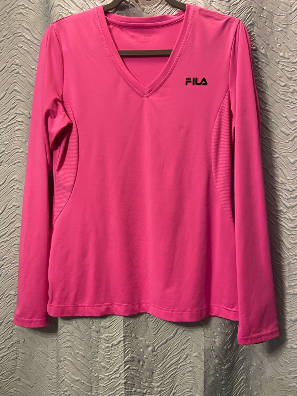 Fila Women's Hot Pink Athletic Top with Subtle Logo